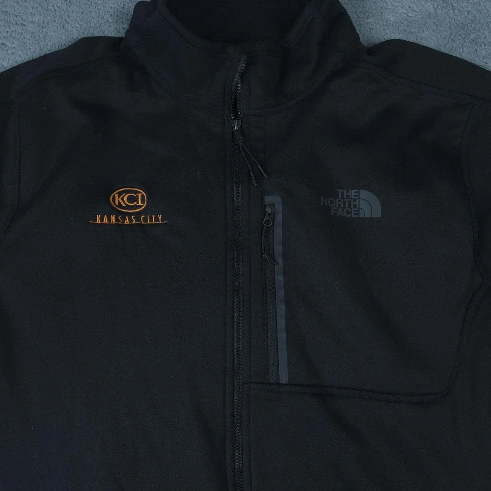 The North Face Jacket Mens XL Black Softshell Full Zip Kansas City NF0A3S06